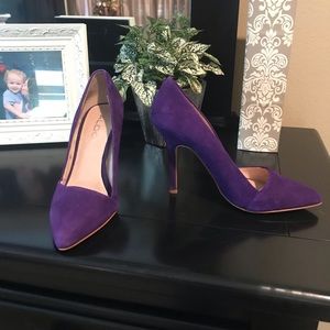 ☀️ ALDO Purple Leather & Suede Pumps